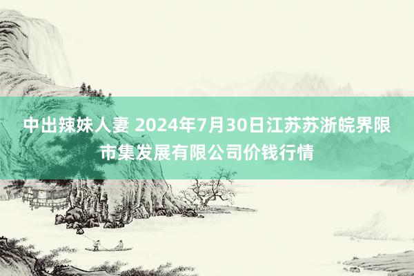 中出辣妹人妻 2024年7月30日江苏苏浙皖界限市集发展有限公司价钱行情