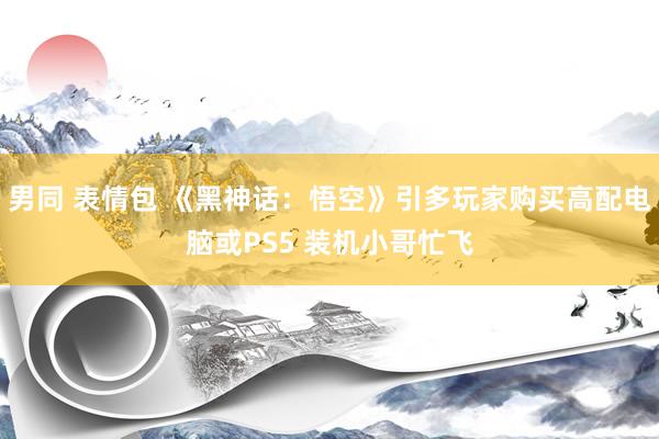 男同 表情包 《黑神话:悟空》引多玩家购买高配电脑或PS5 装机小哥忙飞