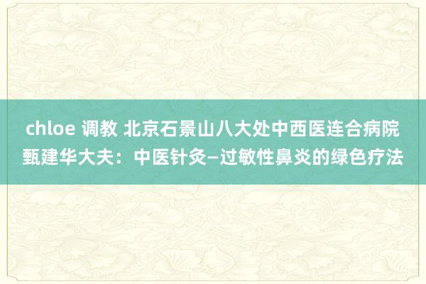 chloe 调教 北京石景山八大处中西医连合病院甄建华大夫：中医针灸—过敏性鼻炎的绿色疗法