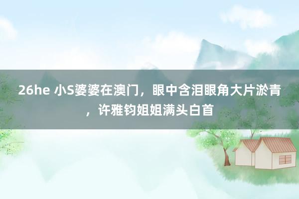 26he 小S婆婆在澳门，眼中含泪眼角大片淤青，许雅钧姐姐满头白首