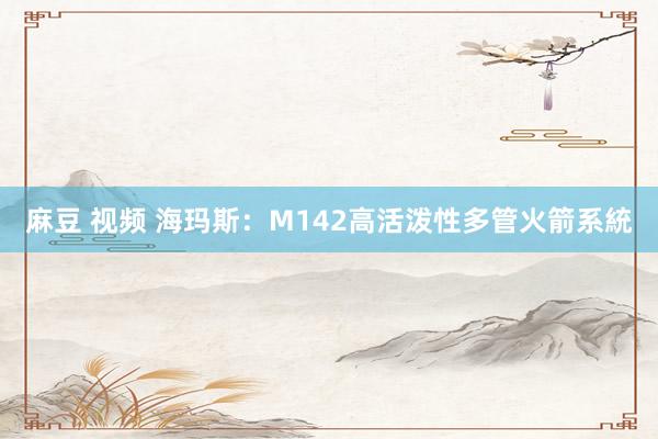麻豆 视频 海玛斯：M142高活泼性多管火箭系統