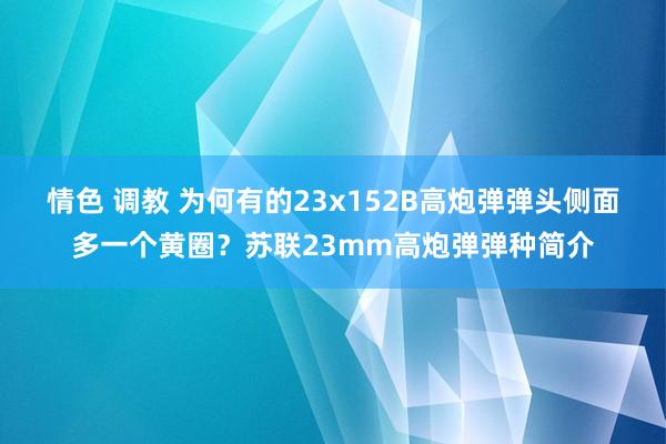 情色 调教 为何有的23x152B高炮弹弹头侧面多一个黄圈？苏联23mm高炮弹弹种简介